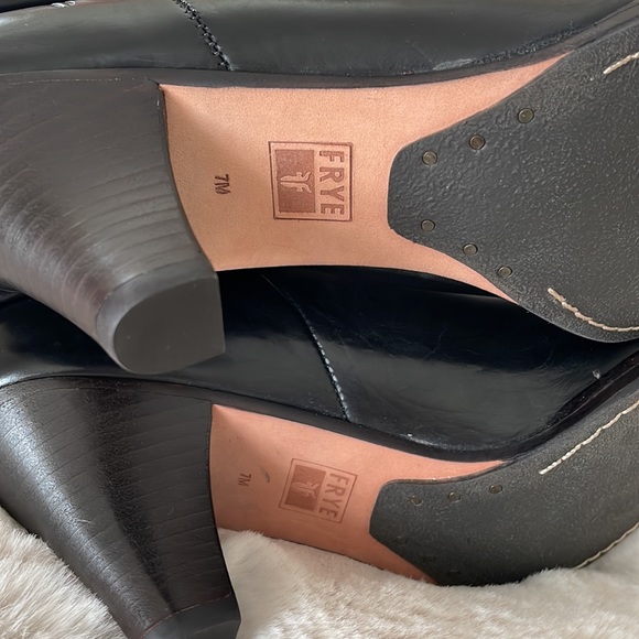 Frye Leather Mid-Calf Boots Black Size 7M - Picture 7 of 10